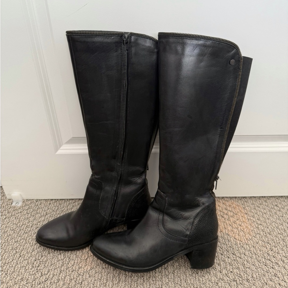 Elegant Black Knee high  Boots